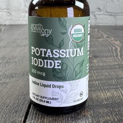 Earth Harmony Potassium Iodide 250 mcg - Liquid Drops, 1 fl oz Dropper - Thumbnail 2