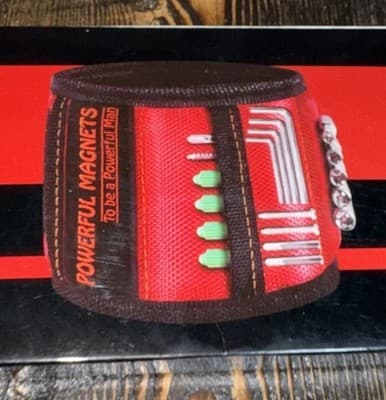 Magnetic Wristband Bit Tool Holder Adjustable Construction Mechanic One Size