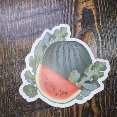 Watermelon Fruit Garden Sticker 3" Water Bottle Laptop Locker Phones Helmets