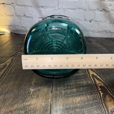 Vintage Ball Ideal Blue Glass Canning Jar w/ Wire Closure, 9.5" tall - NO lid - Thumbnail 14