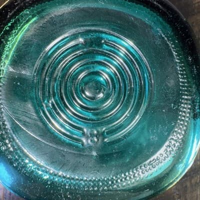 Vintage Ball Ideal Blue Glass Canning Jar w/ Wire Closure, 9.5" tall - NO lid - Thumbnail 6