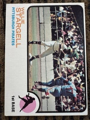 WILLIE STARGELL 4 Topps Baseball Cards Lot. 1973 1975 1981 X2 Pittsburgh Pirates - Thumbnail 2
