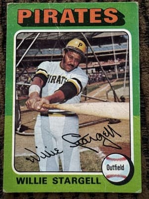 WILLIE STARGELL 4 Topps Baseball Cards Lot. 1973 1975 1981 X2 Pittsburgh Pirates - Thumbnail 4