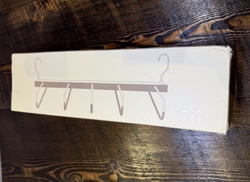 MORALVE 2 Space Saving Hangers for Closet Organizer Pant Hangers Mahogany Tone - Thumbnail 2