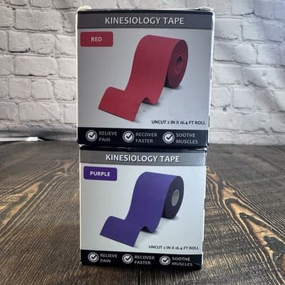 2 Rolls SB SOX - Kinesiology Tape Uncut Roll Pain Relief Support Soothing