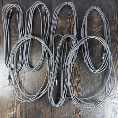7 Charging Cables USB to Lightning 9+ Feet Gray iPhone iPad MFI Certified Cable