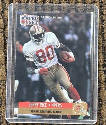 11 JERRY RICE NFL FOOTBALL CARD LOT 1990-1991, PRO SET SCORE, ALL CARDS NM-M - Thumbnail 8