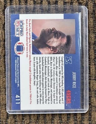 11 JERRY RICE NFL FOOTBALL CARD LOT 1990-1991, PRO SET SCORE, ALL CARDS NM-M - Thumbnail 5