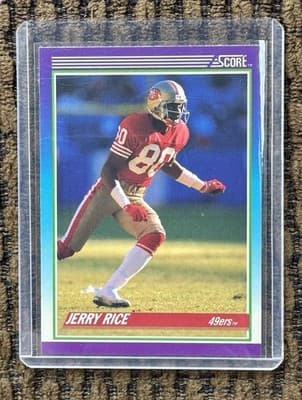 11 JERRY RICE NFL FOOTBALL CARD LOT 1990-1991, PRO SET SCORE, ALL CARDS NM-M - Thumbnail 2