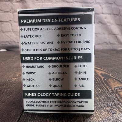 2 Rolls SB SOX - Kinesiology Tape Uncut Roll Pain Relief Support Soothing - Thumbnail 3