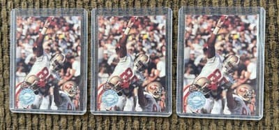 11 JERRY RICE NFL FOOTBALL CARD LOT 1990-1991, PRO SET SCORE, ALL CARDS NM-M - Thumbnail 10
