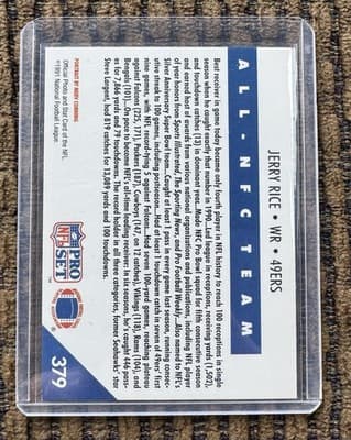 11 JERRY RICE NFL FOOTBALL CARD LOT 1990-1991, PRO SET SCORE, ALL CARDS NM-M - Thumbnail 7