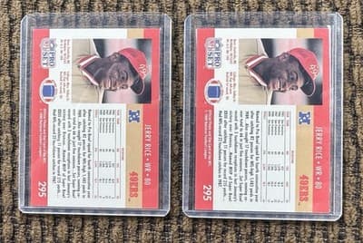11 JERRY RICE NFL FOOTBALL CARD LOT 1990-1991, PRO SET SCORE, ALL CARDS NM-M - Thumbnail 13