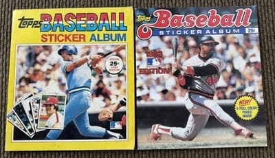 Lot Of 5 Vintage Topps MLB NFL Sticker Albums 1981-1984, Individual Stickers - Thumbnail 2