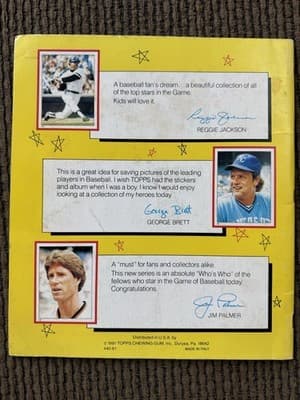 Lot Of 5 Vintage Topps MLB NFL Sticker Albums 1981-1984, Individual Stickers - Thumbnail 4