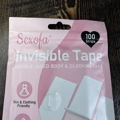 Invisible Double Sided Body & Clothing Tape 100 Strips 1/2”x3” Waterproof - Thumbnail 5