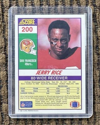 11 JERRY RICE NFL FOOTBALL CARD LOT 1990-1991, PRO SET SCORE, ALL CARDS NM-M - Thumbnail 3