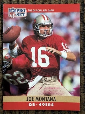 Lot of 27 Different JOE MONTANA Football Cards 1984-1991, Topps Score Pro Set - Thumbnail 17