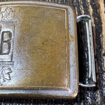 Vintage Giant Grip Belt Buckle Made In USA Letter B *true Silver Plate* - Thumbnail 4