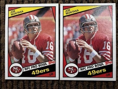 Lot of 27 Different JOE MONTANA Football Cards 1984-1991, Topps Score Pro Set - Thumbnail 2
