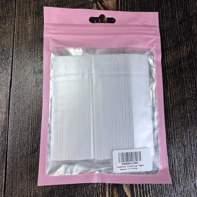 Invisible Double Sided Body & Clothing Tape 100 Strips 1/2”x3” Waterproof - Thumbnail 2