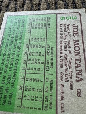 Lot of 27 Different JOE MONTANA Football Cards 1984-1991, Topps Score Pro Set - Thumbnail 4