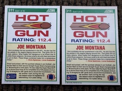 Lot of 27 Different JOE MONTANA Football Cards 1984-1991, Topps Score Pro Set - Thumbnail 12