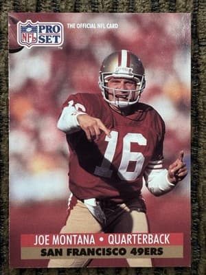 Lot of 27 Different JOE MONTANA Football Cards 1984-1991, Topps Score Pro Set - Thumbnail 18