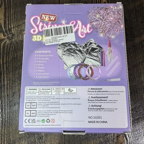 3D String Art Kit for Kids Birthday Gifts Crafts DIY Lantern Toys Heart And Star - Thumbnail 2