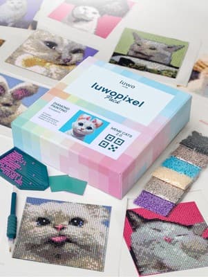 12 Pack Cat Diamond Painting Kit for Adults - Kitten Cat Art - Thumbnail 4