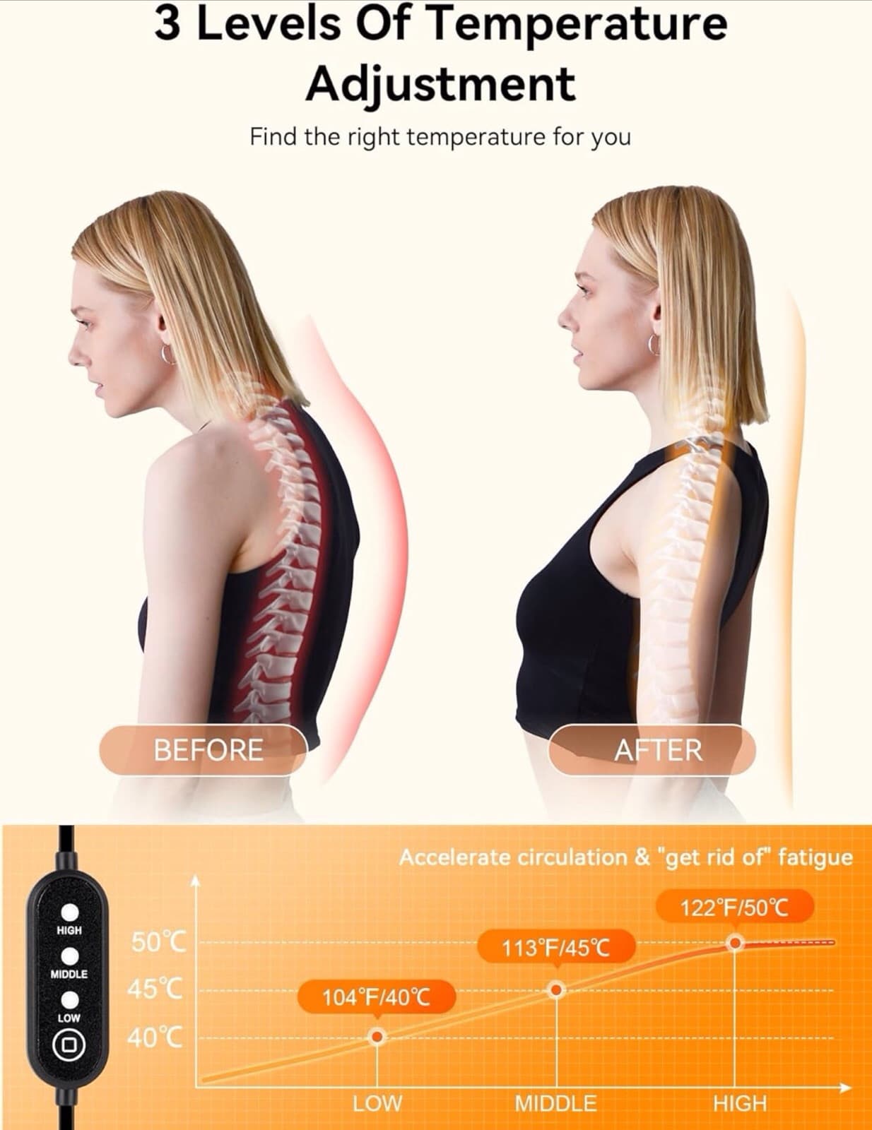 Heated Neck And Shoulder Stretcher Relaxer Cervical Spine Pain Relief - Thumbnail 13