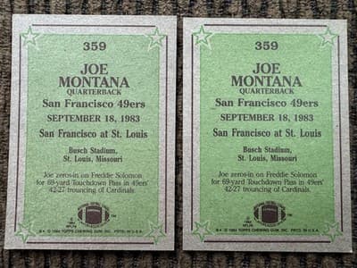 Lot of 27 Different JOE MONTANA Football Cards 1984-1991, Topps Score Pro Set - Thumbnail 6