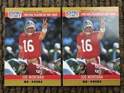 Lot of 27 Different JOE MONTANA Football Cards 1984-1991, Topps Score Pro Set - Thumbnail 21