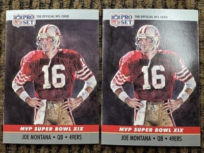 Lot of 27 Different JOE MONTANA Football Cards 1984-1991, Topps Score Pro Set - Thumbnail 22