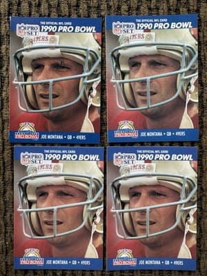 Lot of 27 Different JOE MONTANA Football Cards 1984-1991, Topps Score Pro Set - Thumbnail 23