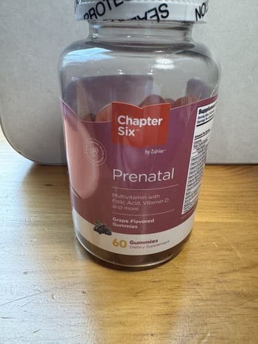 Zahler Chapter Six Women Prenatal Grape Flavor Vitamins 60 Count EXPIRES 11/2026