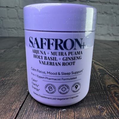 Plusplusultra Saffron+ 9-In-1 Dietary Supplement 60 Veg Capsules