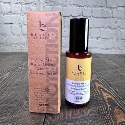 Beauty By Earth Sunscreen SPF 30 Invisible Matte Barrier Defense Ceramide