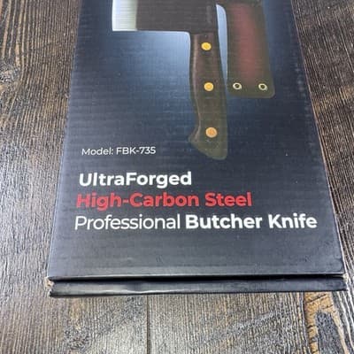 Mueller Ultra Forged High Carbon Steel Professional Butcher Knife Cleaver - Thumbnail 12