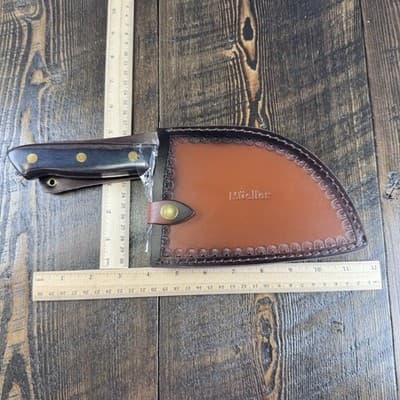 Mueller Ultra Forged High Carbon Steel Professional Butcher Knife Cleaver - Thumbnail 8