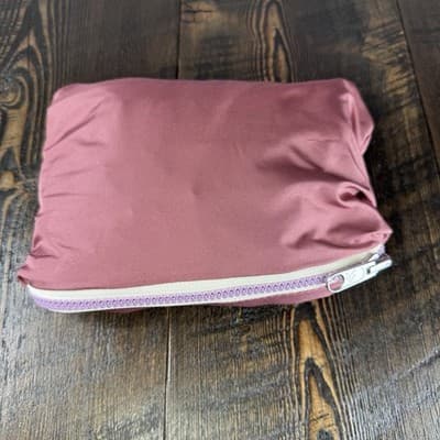 Thread Carry On Slouchy Bag - Mauve Crinkle Nylon - Satchel - Pockets - Zipper - Thumbnail 14