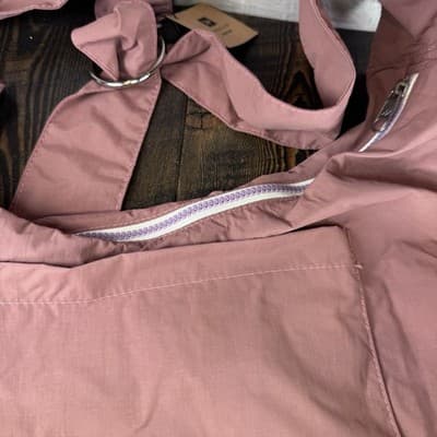 Thread Carry On Slouchy Bag - Mauve Crinkle Nylon - Satchel - Pockets - Zipper - Thumbnail 9