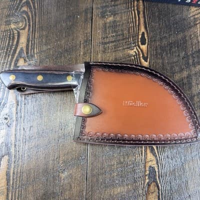 Mueller Ultra Forged High Carbon Steel Professional Butcher Knife Cleaver - Thumbnail 2