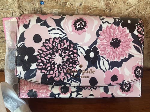 Kate Spade Carson Convertible Crossbody Bag Dahlia Pink Floral Purse Hand