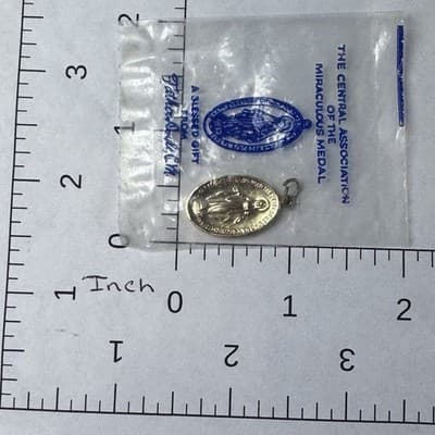 VTG Father Doyle The Central Association of the Miraculous Medal - Gold Color - Thumbnail 6