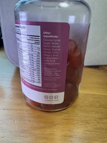 Zahler Chapter Six Women Prenatal Grape Flavor Vitamins 60 Count EXPIRES 11/2026 - Thumbnail 3