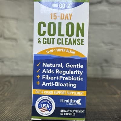 Healthy By Nature GO-2 Colon Gut Cleanse & Detox Constipation Relief 60 Capsules - Thumbnail 5