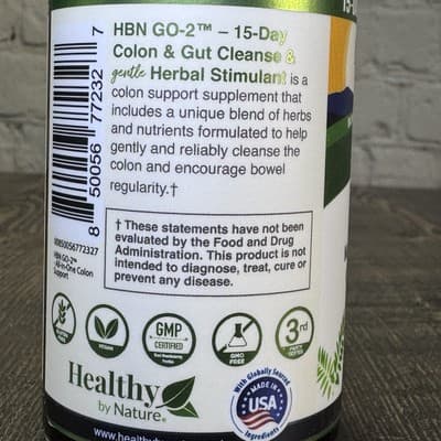 Healthy By Nature GO-2 Colon Gut Cleanse & Detox Constipation Relief 60 Capsules - Thumbnail 4