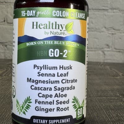 Healthy By Nature GO-2 Colon Gut Cleanse & Detox Constipation Relief 60 Capsules - Thumbnail 2