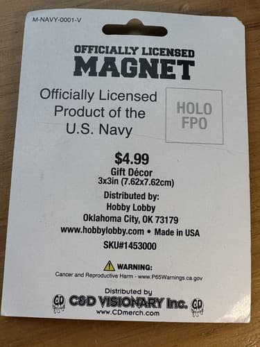 United States Navy Magnet Button - Thumbnail 2